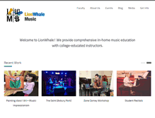 Tablet Screenshot of lionwhalemusic.com